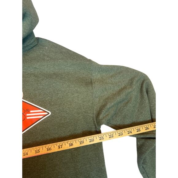 Vintage Hooters Hoodie M Sweatshirt Green Orange Owl Adult Medium Jerzees - Picture 4 of 8